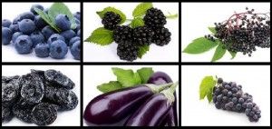 Surtido de Frutas y Verduras de Color Morado